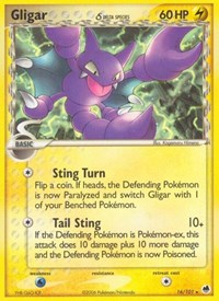 pokemon Dragon Frontiers Gligar (Delta Species)