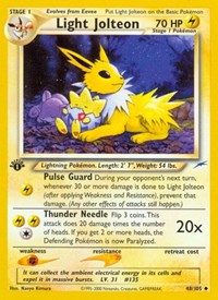 pokemon Neo Destiny Light Jolteon