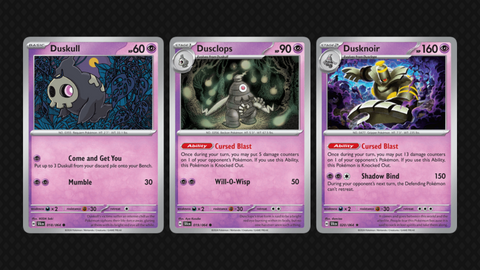 pokemon SV: Shrouded Fable Duskull Dusclops Dusknoir Set (3 Cards)