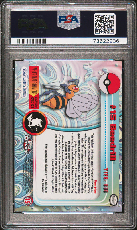 2000 PokéMon TCG Beedrill #15 PSA 10