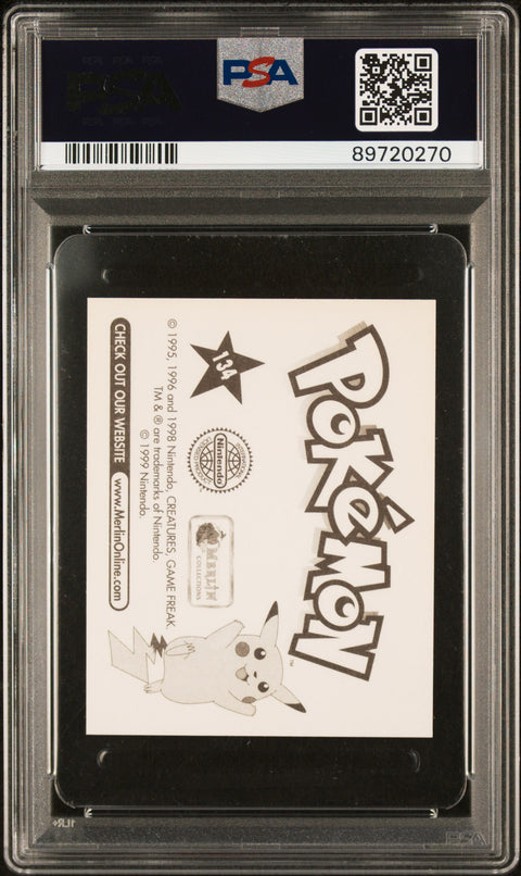 1999 PokéMon TCG Vaporeon #134 PSA 8