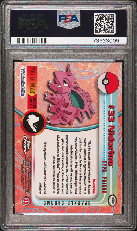 2000 PokéMon TCG Nidorino #33 PSA 8