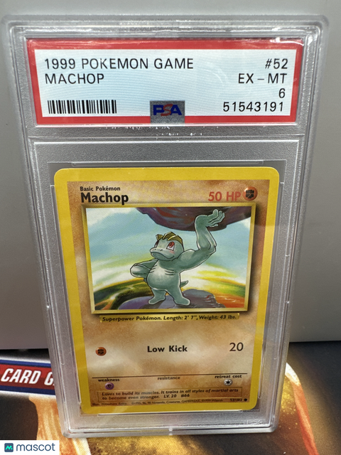 1999 PokéMon TCG Machop #52 PSA 6