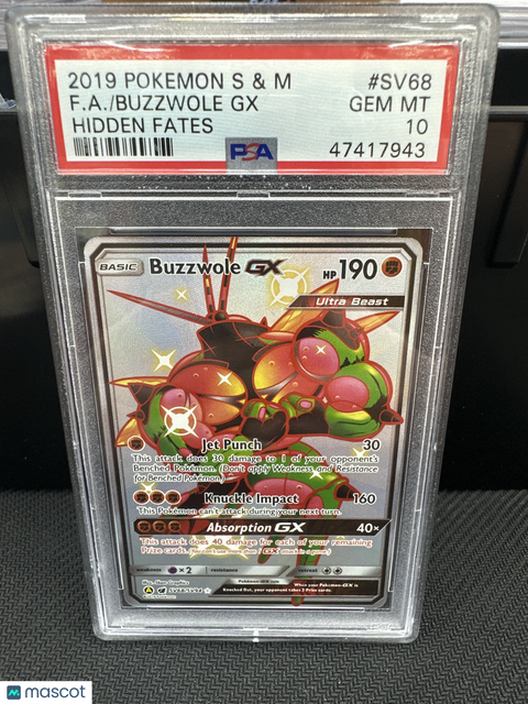 2019 PokéMon TCG Buzzwole GX Fa #SV68 Mongolian PSA 10