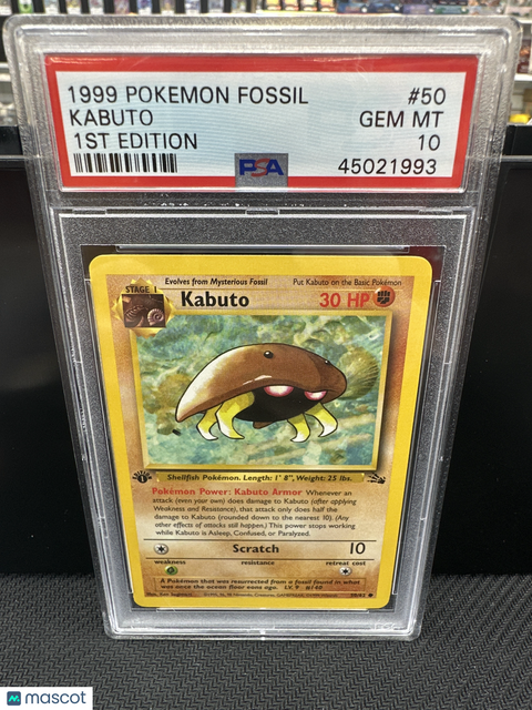 1999 PokéMon TCG Kabuto #50 PSA 10