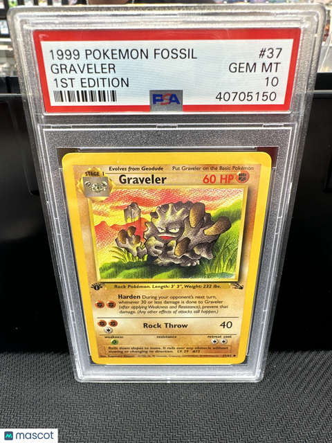 1999 PokéMon TCG Graveler #37 PSA 10