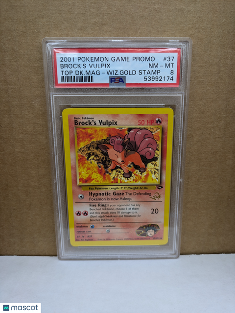 2001 PokéMon TCG Brock's Vulpix #37 PSA 8