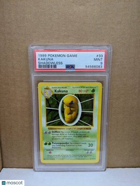 1999 PokéMon TCG Kakuna #33 PSA 9