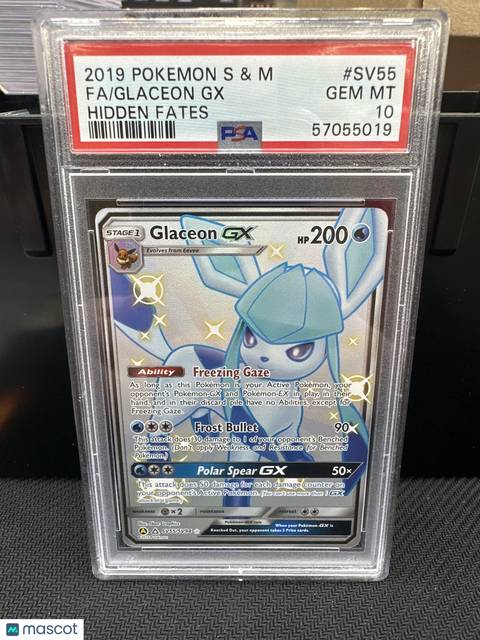 2019 PokéMon TCG Glaceon GX Fa #SV55 Mongolian PSA 10