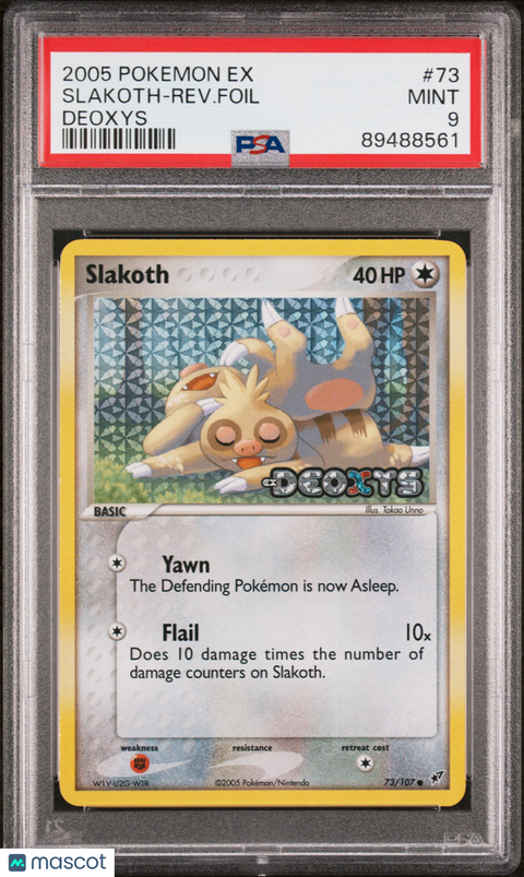 2005 PokéMon TCG Slakoth-Rev. Foil #73 PSA 9