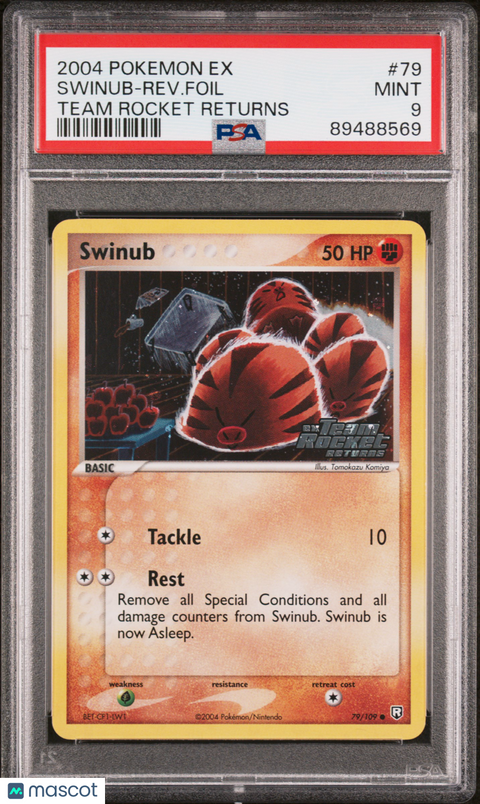 2004 PokéMon TCG Swinub-Rev. Foil #79 PSA 9