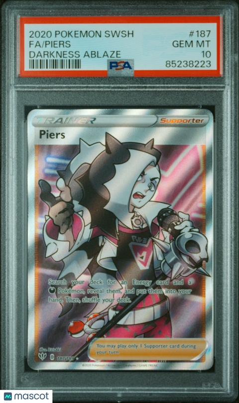 2020 PokéMon TCG Piers Fa #187 PSA 10