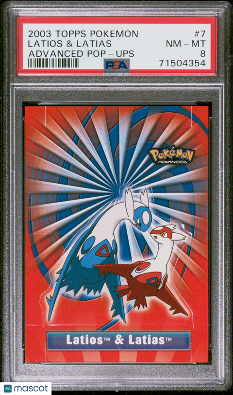 2003 Topps Pokemon Advanced Pop-Ups Latios & Latias #7 PSA 8