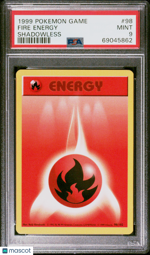 1999 PokéMon TCG Fire Energy #98 PSA 9