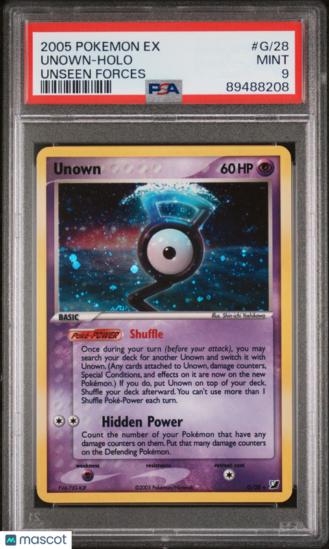 2005 PokéMon TCG Unown #G/28 PSA 9