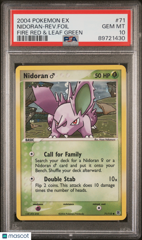 2004 PokéMon TCG Nidoran-Rev. Foil #71 Greek PSA 10