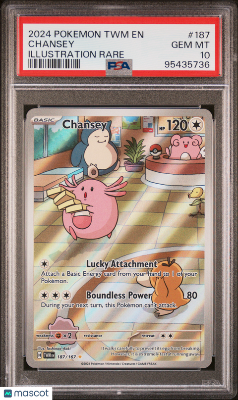 2024 PokéMon TCG Chansey #187 Illustration Rare PSA 10