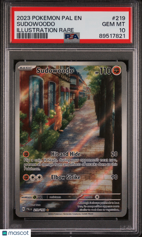 2023 PokéMon TCG Sudowoodo #219 PSA 10