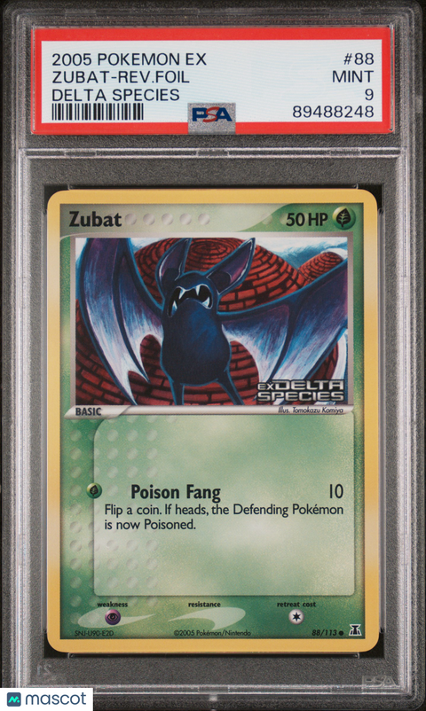 2005 PokéMon TCG Zubat-Rev. Foil #88 PSA 9