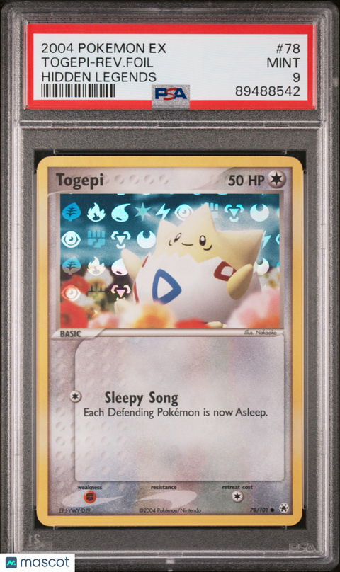 2004 PokéMon TCG Togepi-Rev. Foil #78 PSA 9