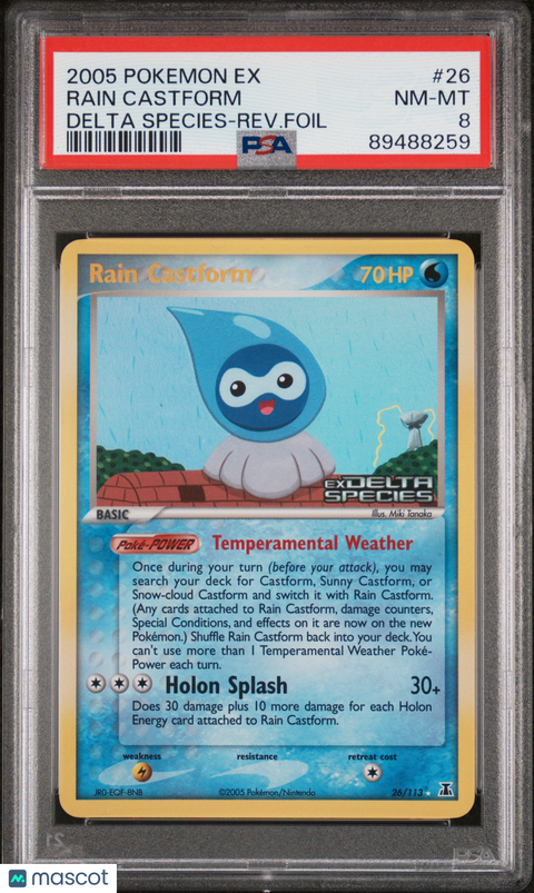 2005 PokéMon TCG Rain Castform #26 PSA 8