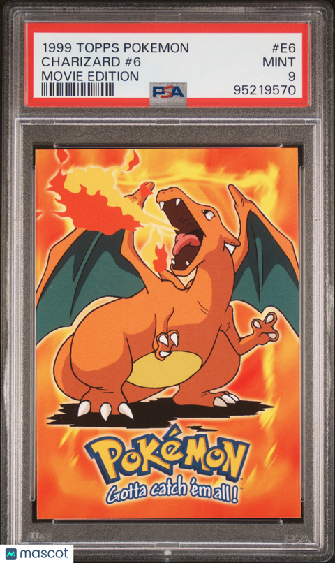 1999 Topps Pokemon The Movie Edt Charizard #6 #E6 PSA 9