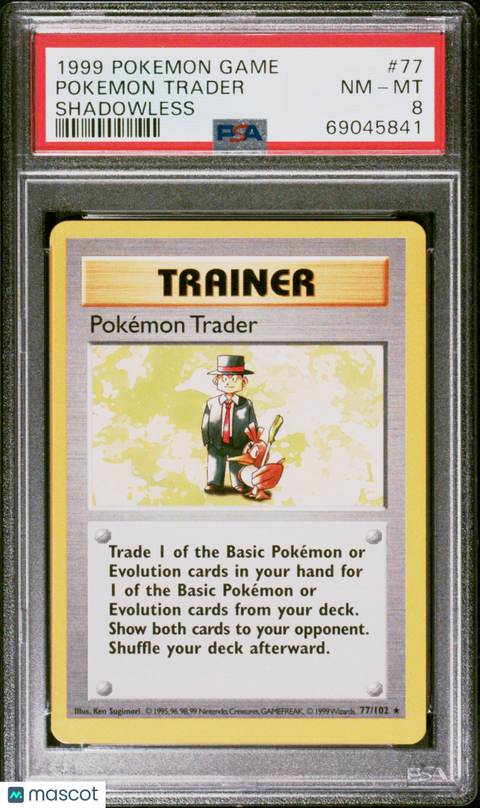 1999 PokéMon TCG Pokemon Trader #77 PSA 8