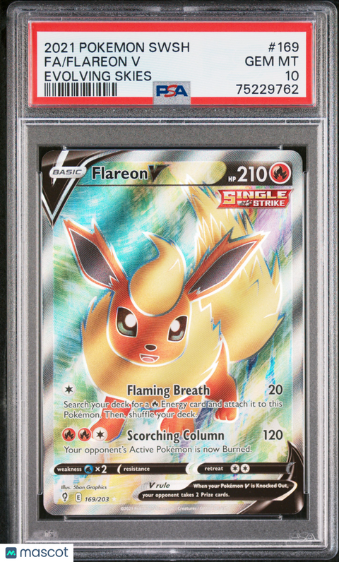 2021 PokéMon TCG Fa #169 PSA 10