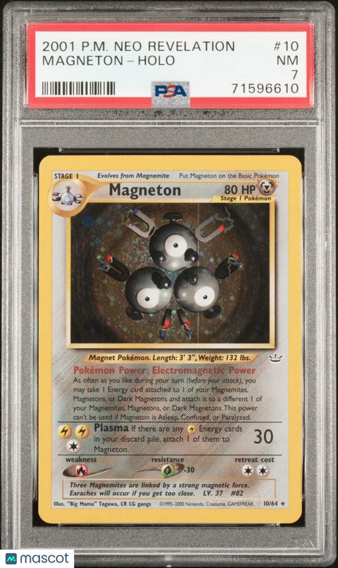 2001 PokéMon TCG Magneton #10 PSA 7