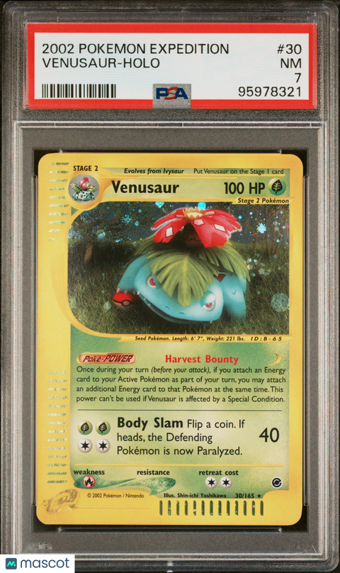 2002 PokéMon TCG Venusaur #30 PSA 7