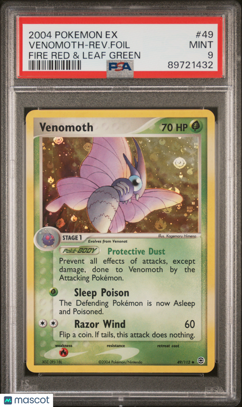 2004 PokéMon TCG Venomoth-Rev. Foil #49 Greek PSA 9