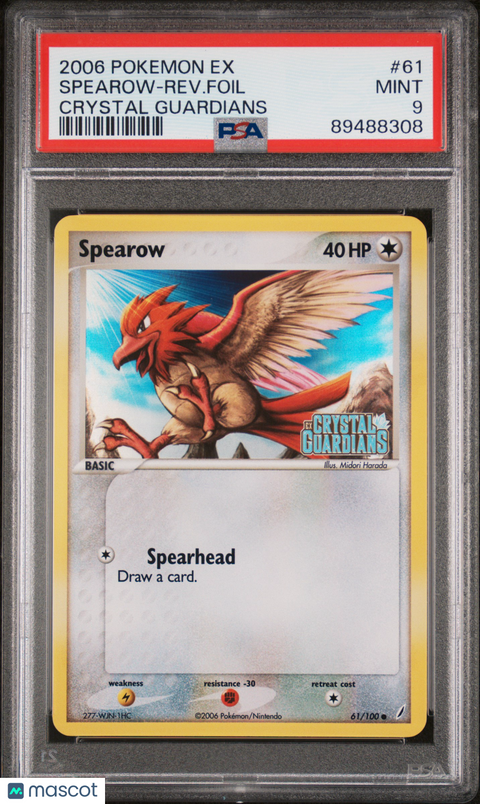 2006 Pokémon TCG Spearow-Rev. Foil #61 PSA 9