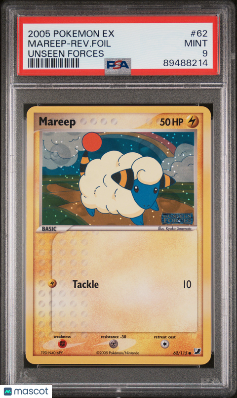 2005 PokéMon TCG Mareep-Rev. Foil #62 PSA 9