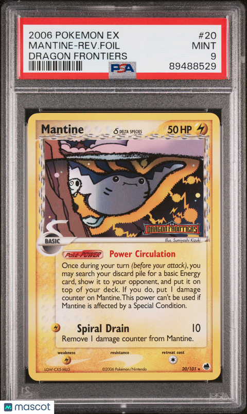 2006 PokéMon TCG Mantine-Rev. Foil #20 PSA 9