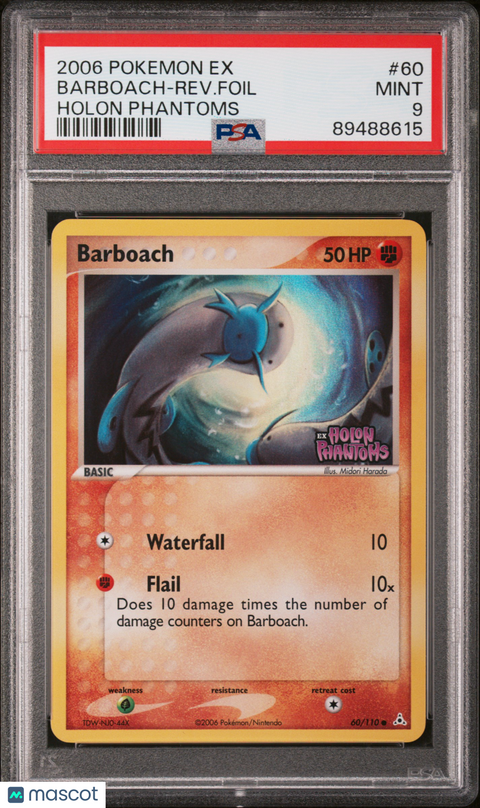 2006 PokéMon TCG Barboach-Rev. Foil #60 PSA 9