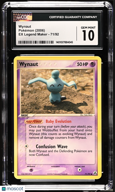 2006 Pokémon Wynaut #71/92 English CGC 10