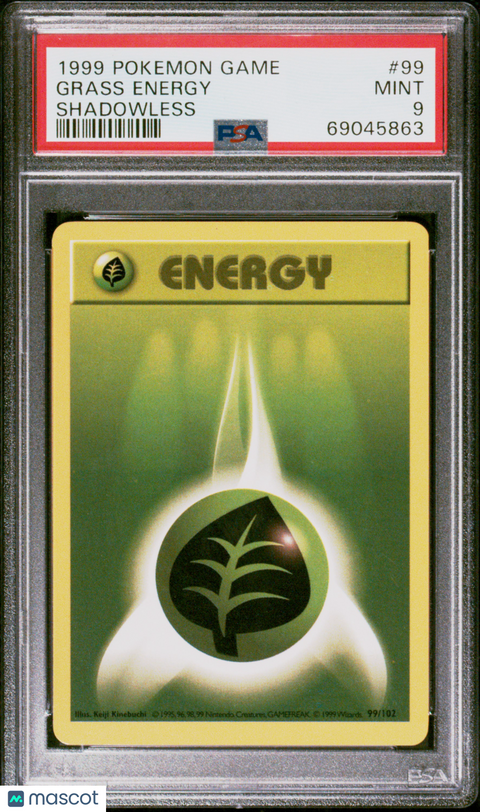 1999 PokéMon TCG Grass Energy #99 PSA 9