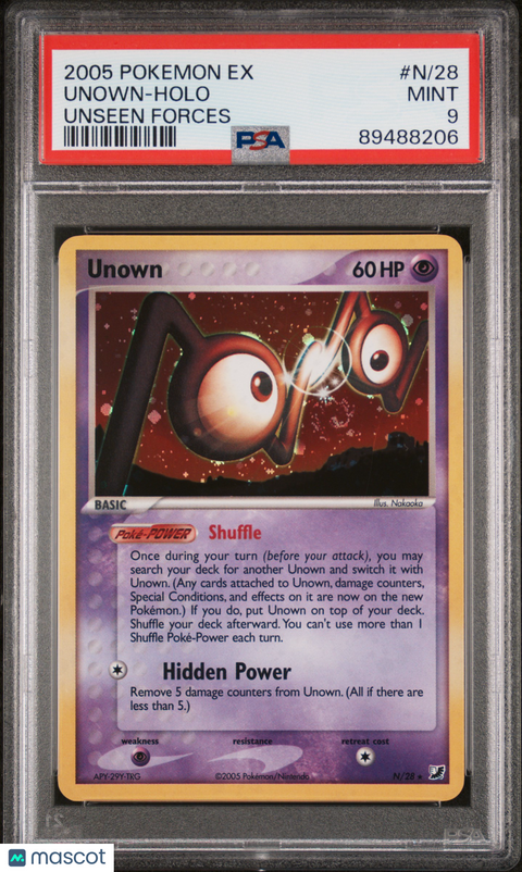 2005 PokéMon TCG Unown #N/28 PSA 9