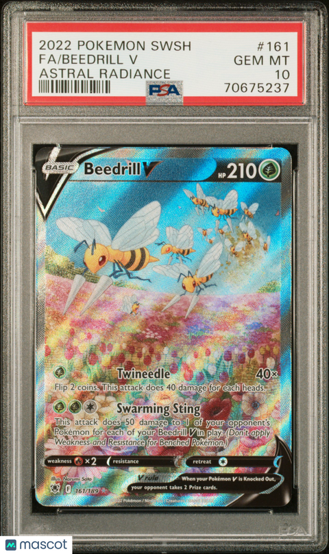 2022 PokéMon TCG Beedrill V #161 PSA 10