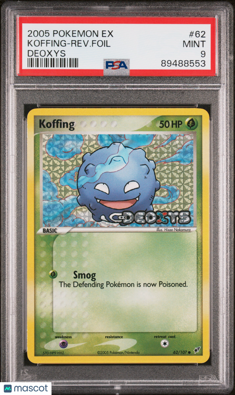 2005 PokéMon TCG Koffing-Rev. Foil #62 PSA 9