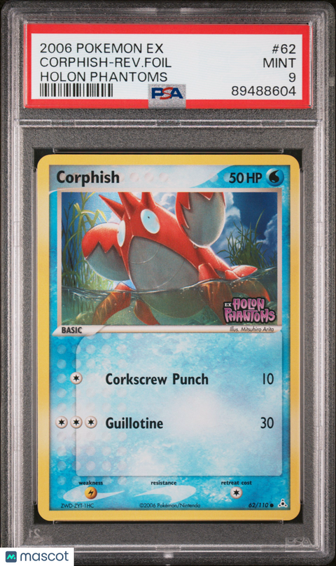 2006 PokéMon TCG Corphish-Rev. Foil #62 PSA 9