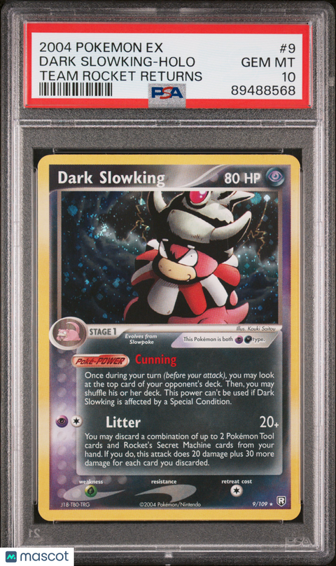 2004 PokéMon TCG Dark Slowking #9 PSA 10