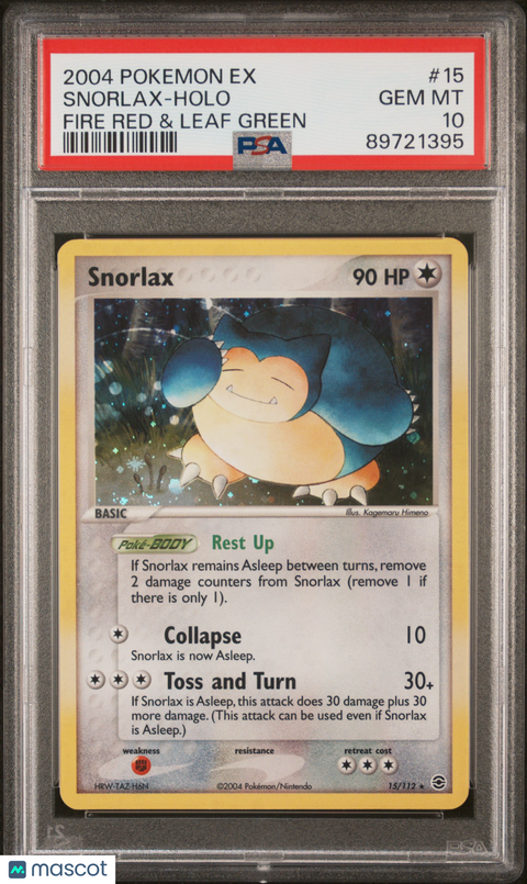 2004 PokéMon TCG Snorlax #15 Greek PSA 10