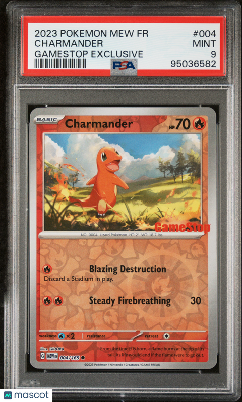 2023 PokéMon TCG Charmander #004 French PSA 9