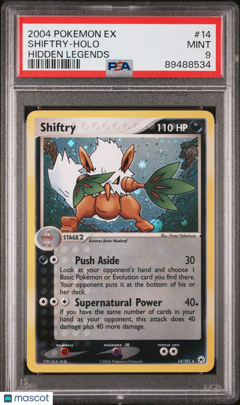 2004 PokéMon TCG Shiftry #14 PSA 9