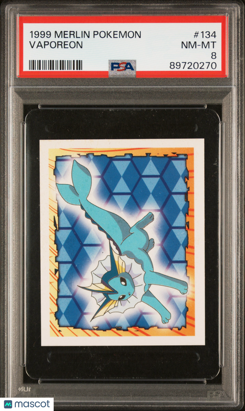 1999 PokéMon TCG Vaporeon #134 PSA 8