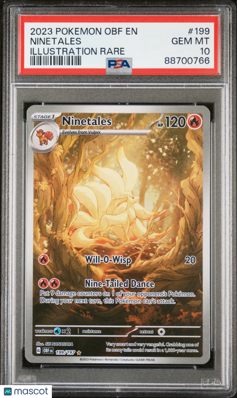 2023 PokéMon TCG Ninetales #199 Illustration Rare PSA 10