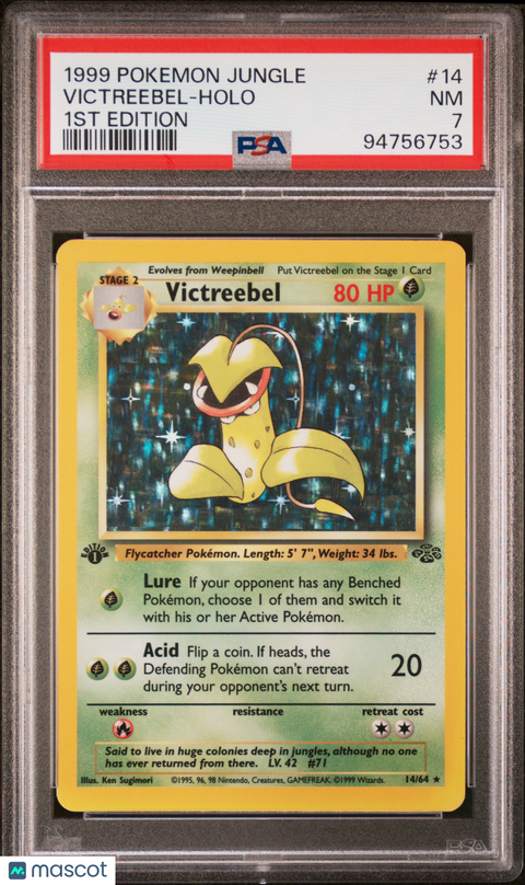 1999 PokéMon TCG Victreebel #14 PSA 7