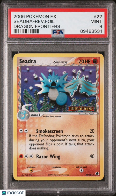 2006 PokéMon TCG Seadra-Rev. Foil #22 PSA 9