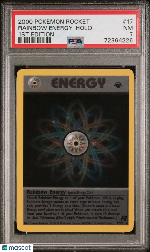 2000 PokéMon TCG Rainbow Energy #17 PSA 7